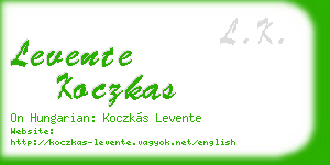 levente koczkas business card